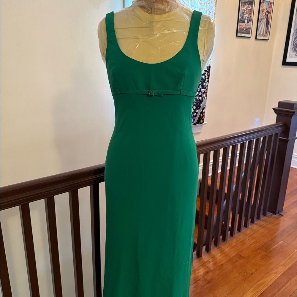 NWT Amanda Uprichard Green Sleeveless Maxi Dress, Size M